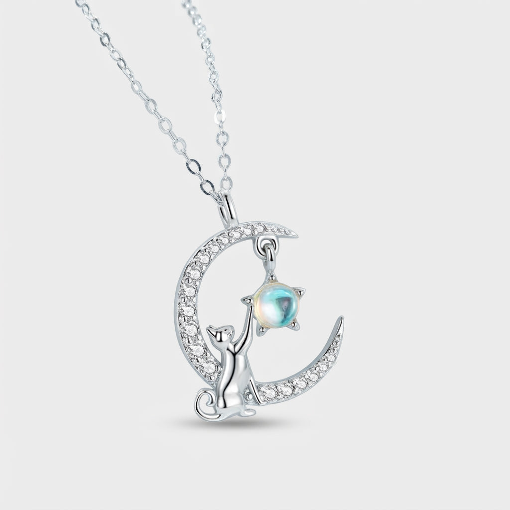 The Moonlit Cat Necklace