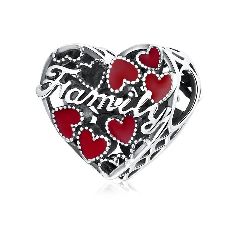 The Family Heart Charms
