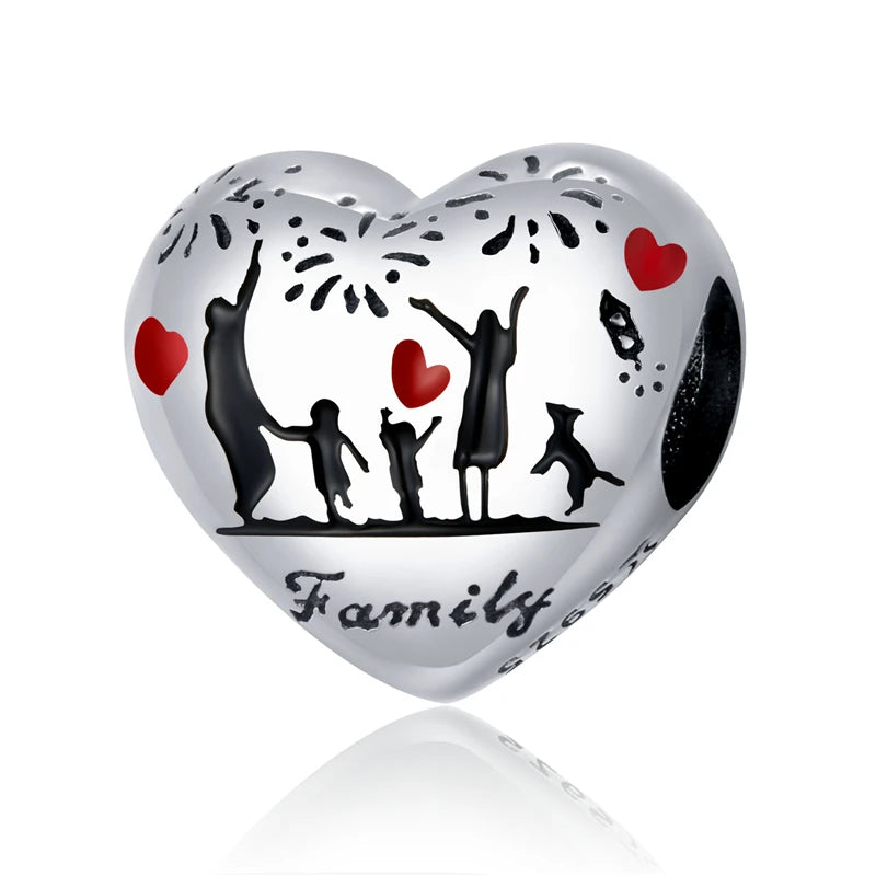The Family Heart Charms
