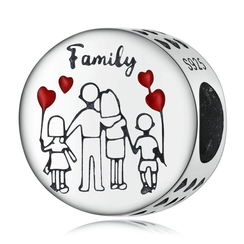 The Family Heart Charms