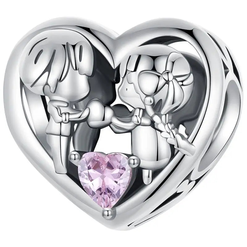 The Family Heart Charms
